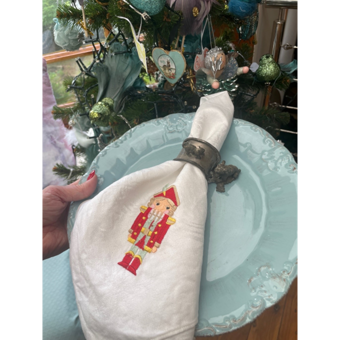 Embroidered Christmas Napkins