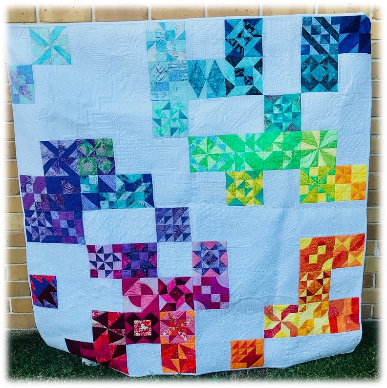 Scrap Busting Modern Sampler - Finishing