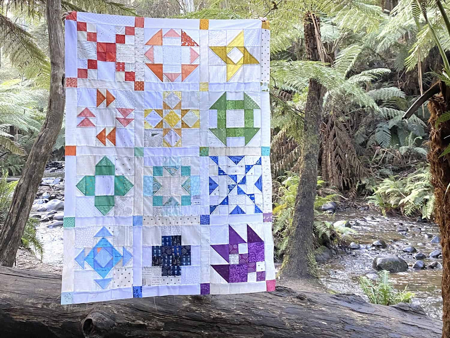 Scrap Buster Blocks Sampler Quilt - Finishing the Quilt