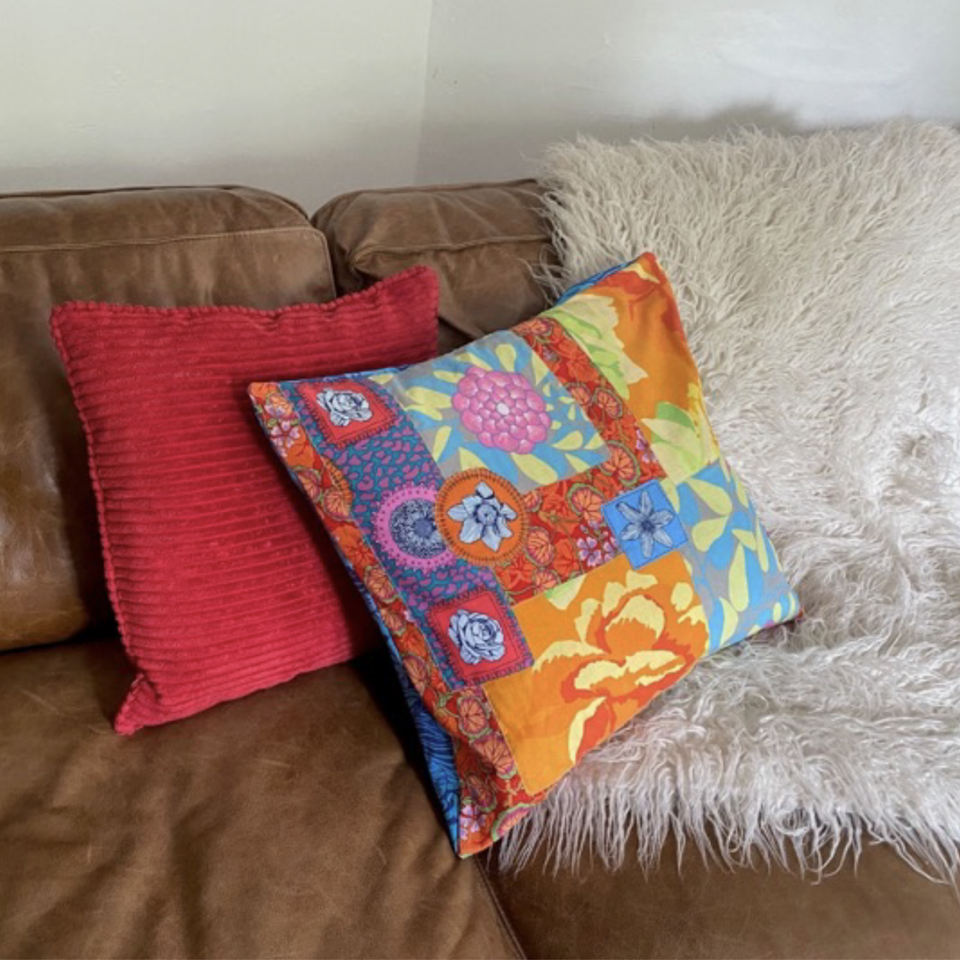 How to Sew a Raw Edge Applique Cushion Cover