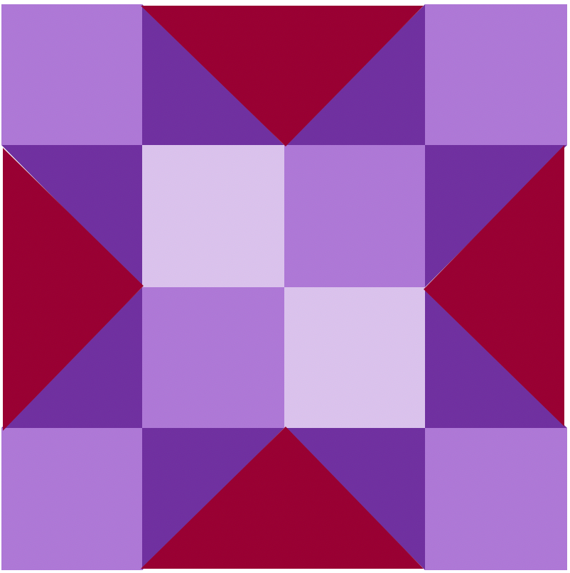 Scrap Busting Modern Sampler 4-Patch Star 6" Block 30