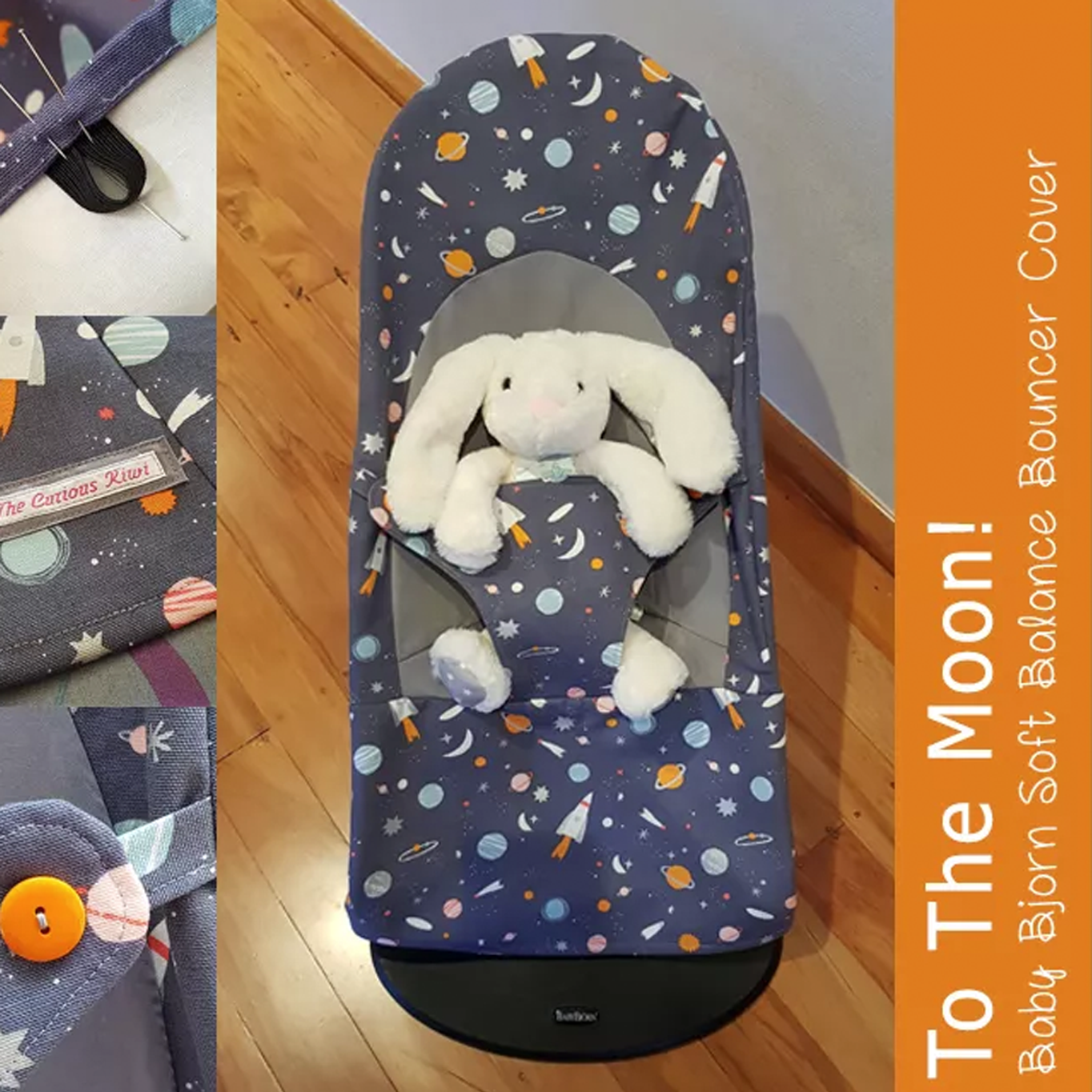 To The Moon! Baby Bouncer Cover