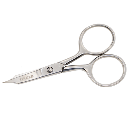 SINGER 4 Inch Curved Microtip Embroidery Scissors Closed
