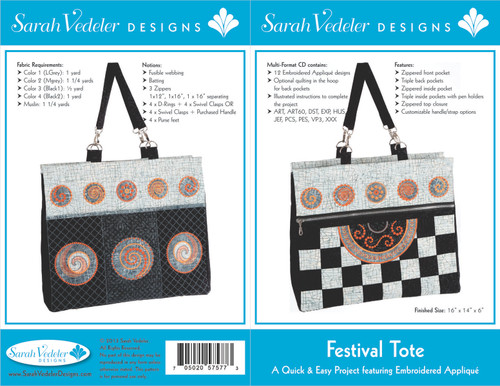 Festival Tote Embroidery Designs CD by Sarah Vedeler-0