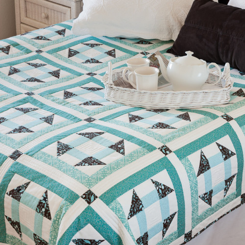 GO! Seafoam Churn Dash Quilt Pattern-0