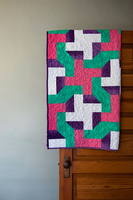 GO! Qube 12" Cutting Edge Throw Quilt Pattern-0