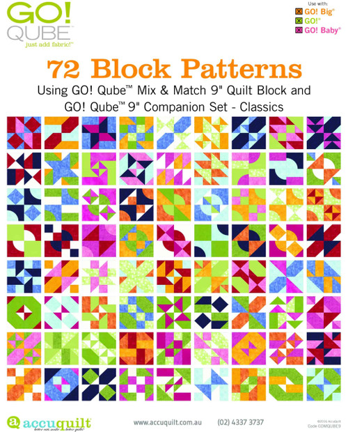 GO! Qube 9" Companion Set Classics-72 Block Patterns Booklet