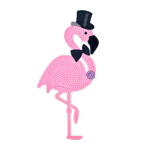 go! flamingo bride embroidery pattern by v stitch designs