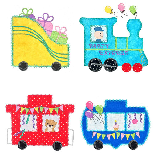 go! party train embroidery pattern by v stitch designs