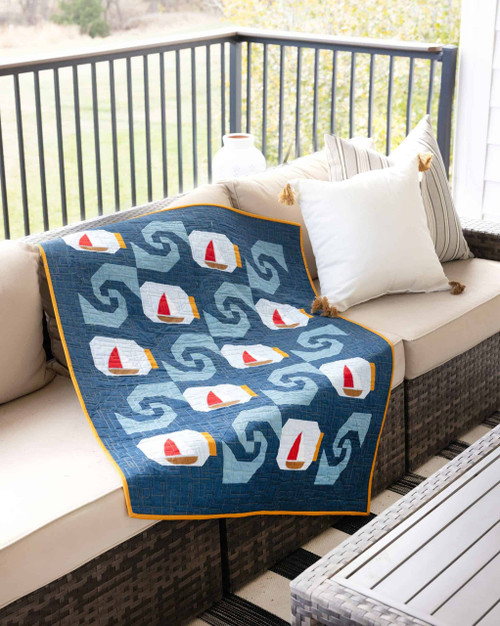 go! ride a wave throw quilt pattern