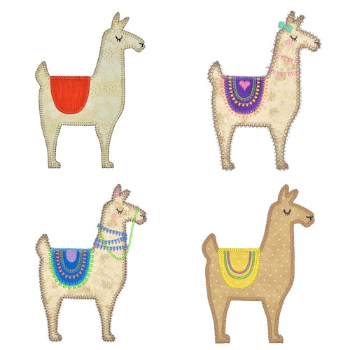 go! llama embroidery patterns by v stitch designs