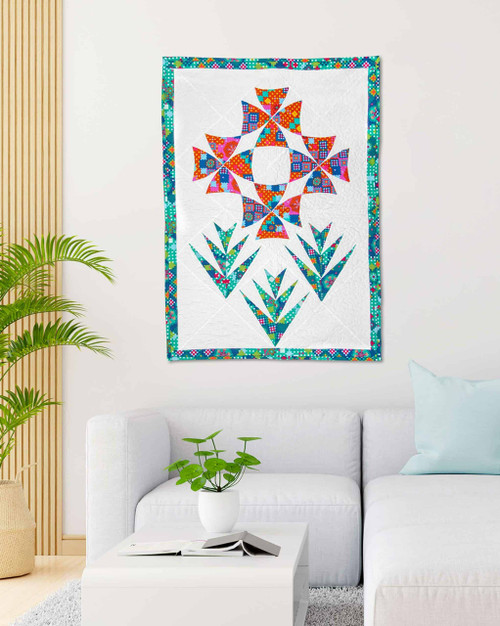go! palm flower bouquet wall hanging pattern