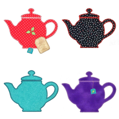 go! tea party set embroidery pattern by v stitch designs