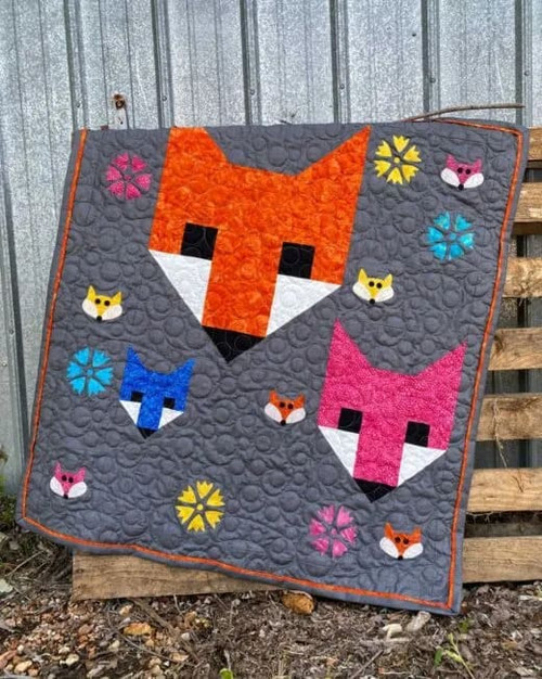 go! qube fox pack throw quilt pattern