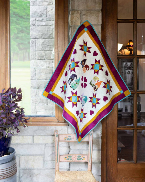 go! gnomes in love wall hanging pattern