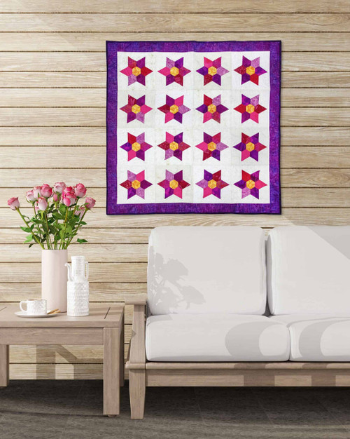 go! jewel blossoms wall hanging pattern