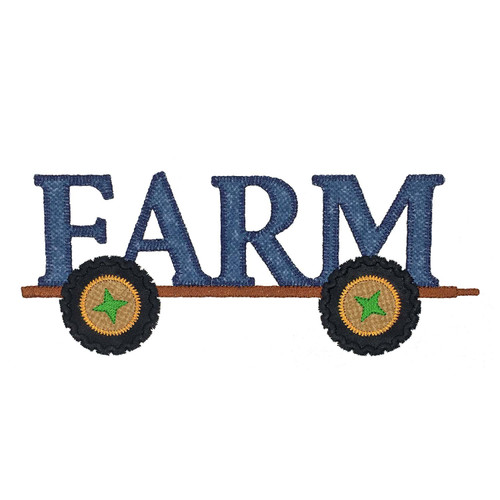 GO! Farm Trailer Embroidery Pattern by V-Stitch Designs