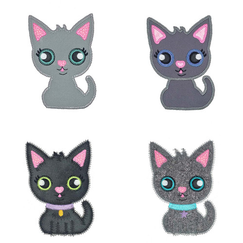 GO! Kitten Set Embroidery Patterns by V-Stitch Designs