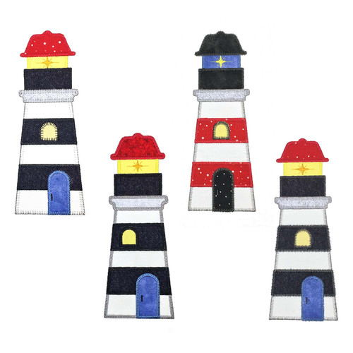 GO! Lighthouse Set Embroidery Patterns by V-Stitch Designs