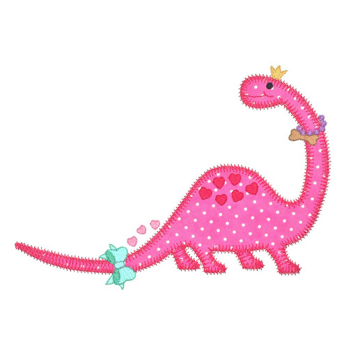 GO! Petunia the Dinosaur Embroidery Pattern by V-Stitch Designs