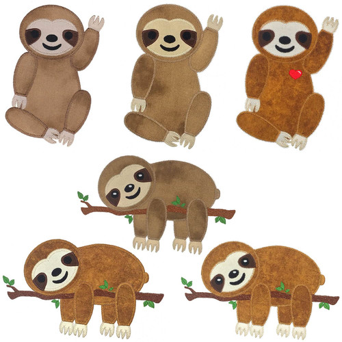 GO! Sloth Set  Embroidery Patterns by V-Stitch Designs