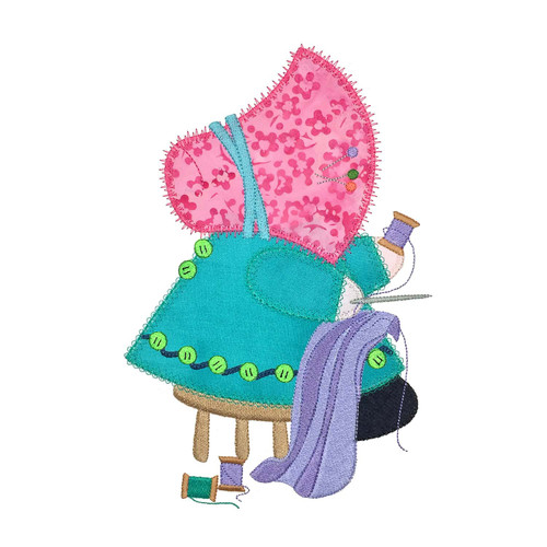 GO! Sewing Sunbonnet Sue  Embroidery Pattern by V-Stitch Design