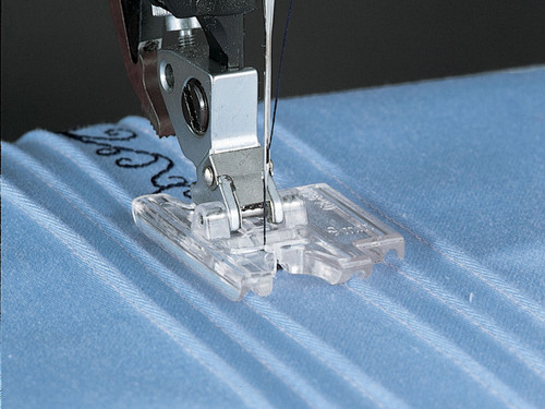 pintuck foot with decorative stitch guide