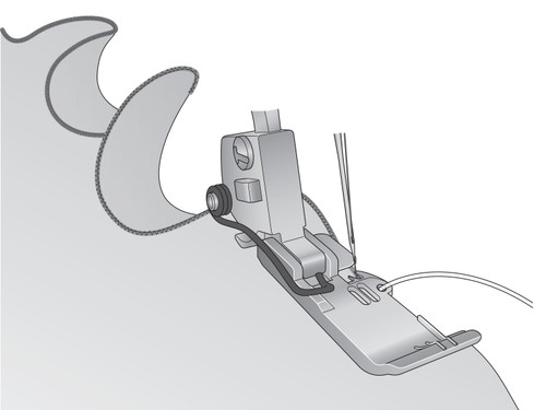 corded wavy edge foot