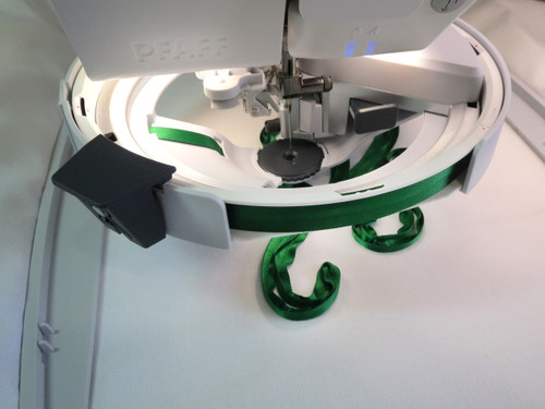 pfaff ribbon embroidery attachment in use