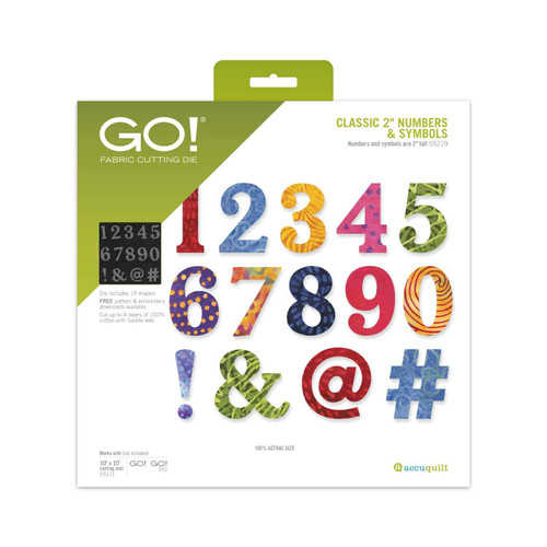 go! classic 2" numbers &amp; symbols die