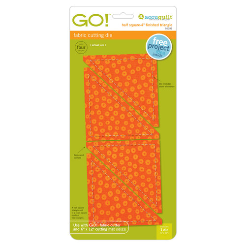 GO! Half Square-4" Finished Triangle (AQ55031)