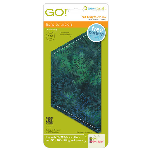GO! Half Hexagon-4 1/2" Sides (4 1/4" Finished)-0