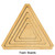 Bullseye Equilateral Triangles-Even-2", 4", 6", 8" Finished Sides for Studio-2784