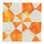 Orange and grey abstract patchwork quilt design from New South Wales quilting business.