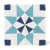 Quilted star pattern in shades of blue and white from West Gosford NSW.