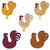 folk art fowl rooster