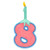 Numbers with candles 8