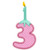 Numbers with candles 3