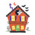 go! haunted birdhouse embroidery pattern by v stitch designs