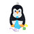 go! baby penguin embroidery pattern by v stitch designs