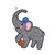 GO! Baseball Elephant Embroidery Pattern by V-Stitch Designs