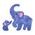 GO! Elephant Family Set  Embroidery Patterns by V-Stitch Designs
