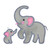 GO! Elephant Family Set  Embroidery Patterns by V-Stitch Designs
