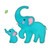 GO! Elephant Family Set  Embroidery Patterns by V-Stitch Designs