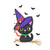 GO! Kitten Witch Embroidery Pattern by V-Stitch Designs