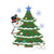GO! Peeking Snowman Embroidery Pattern by V-Stitch Designs