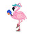 GO! Pickleball Flamingo Embroidery Pattern by V-Stitch Designs