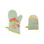 Two oven mitts with colorful mushroom and floral fabric patterns.
