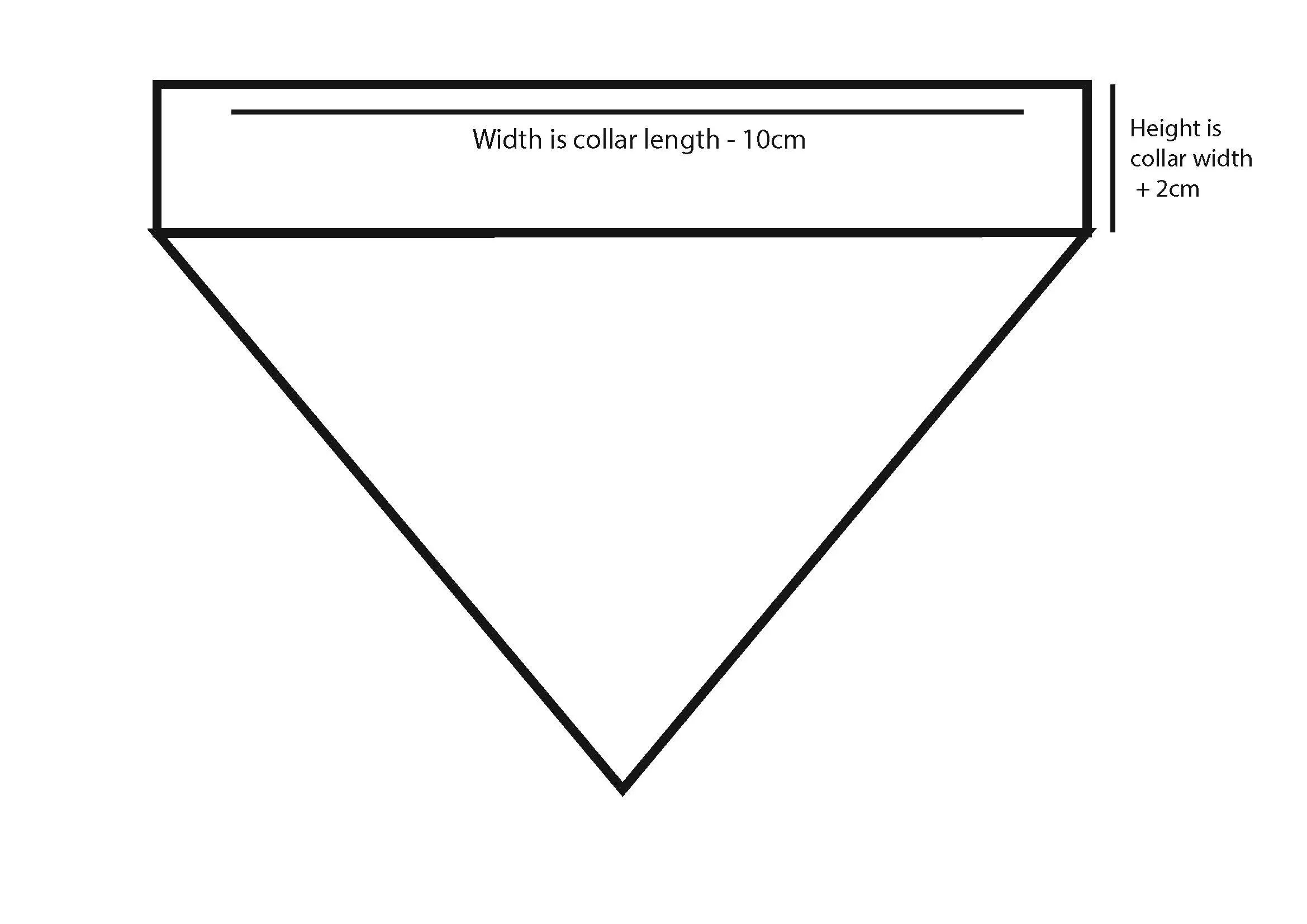 Pet Bandana Diagram