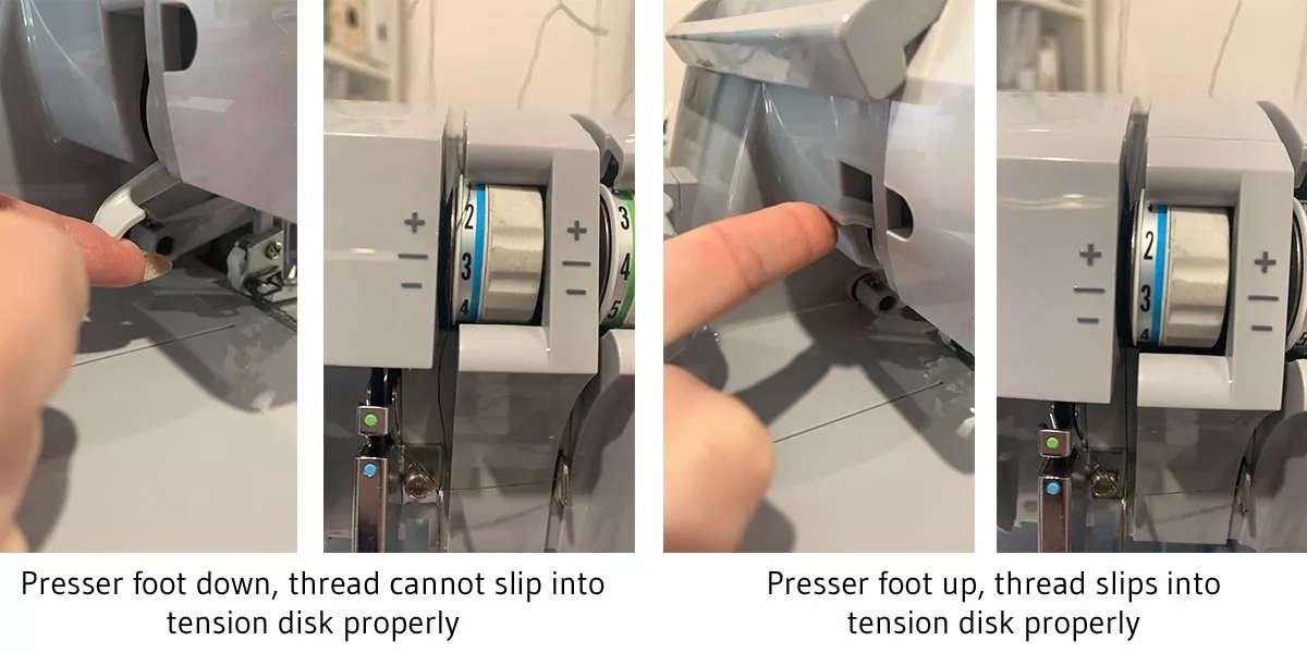 raising presser foot